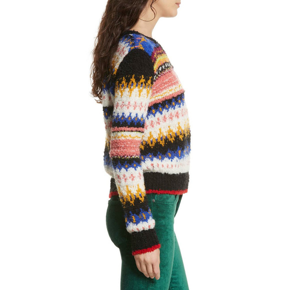 FREE PEOPLE Best Day Ever Alpaca Stripe Sweater S - Picture 7 of 8